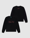 Script Crop LS T-shirt Black