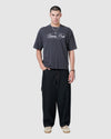 Script Crop T-shirt Aged Black