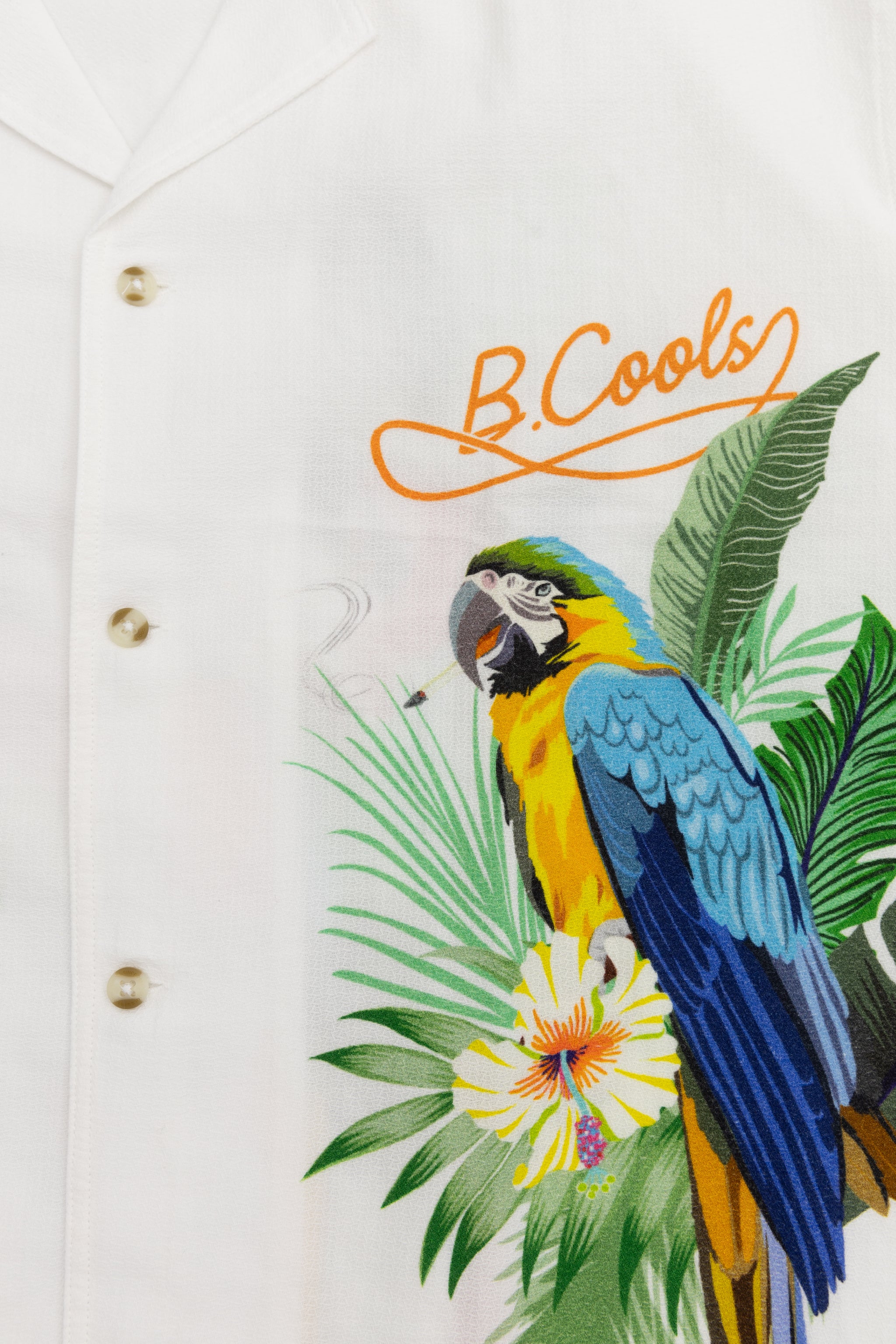Resort Shirt White Parrot – Barney Cools