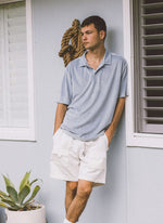 Velour Cord Polo Sky