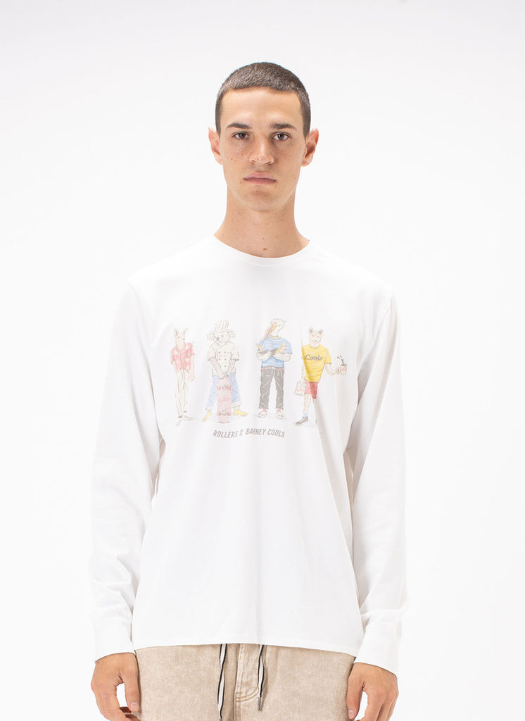Rollers Bakehouse x B.Cools LS Tee White – Barney Cools