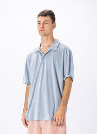 Velour Cord Polo Sky