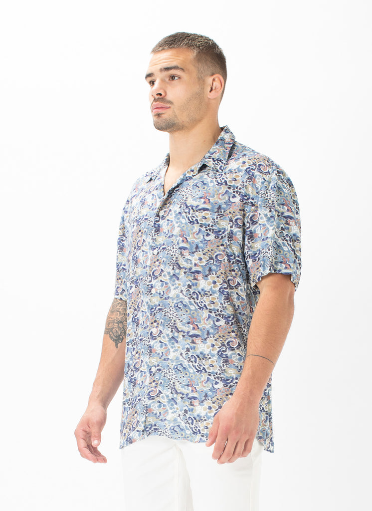 Holiday Short-Sleeve Shirt Indigo Ikat – Barney Cools