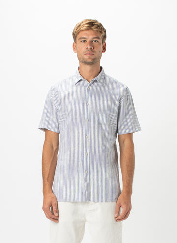Holiday Short-Sleeve Shirt White Stripe - Sale – Barney Cools